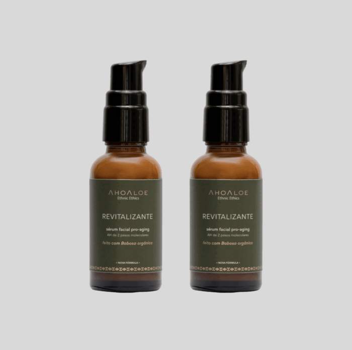2 x Sérum Facial Pro-aging com Aloe Vera REVITALIZANTE - 30ml - Ácido Hialurônico - Imagem 1