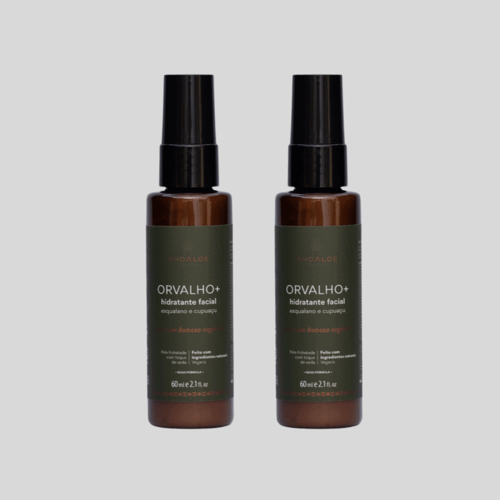 2 x Hidratante facial todos os tipos de pele ORVALHO+ - Cupuaçu e Esqualano - 60ml - Imagem 1