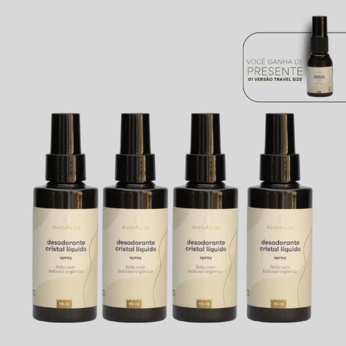 4 x Desodorante Cristal Líquido 115ml