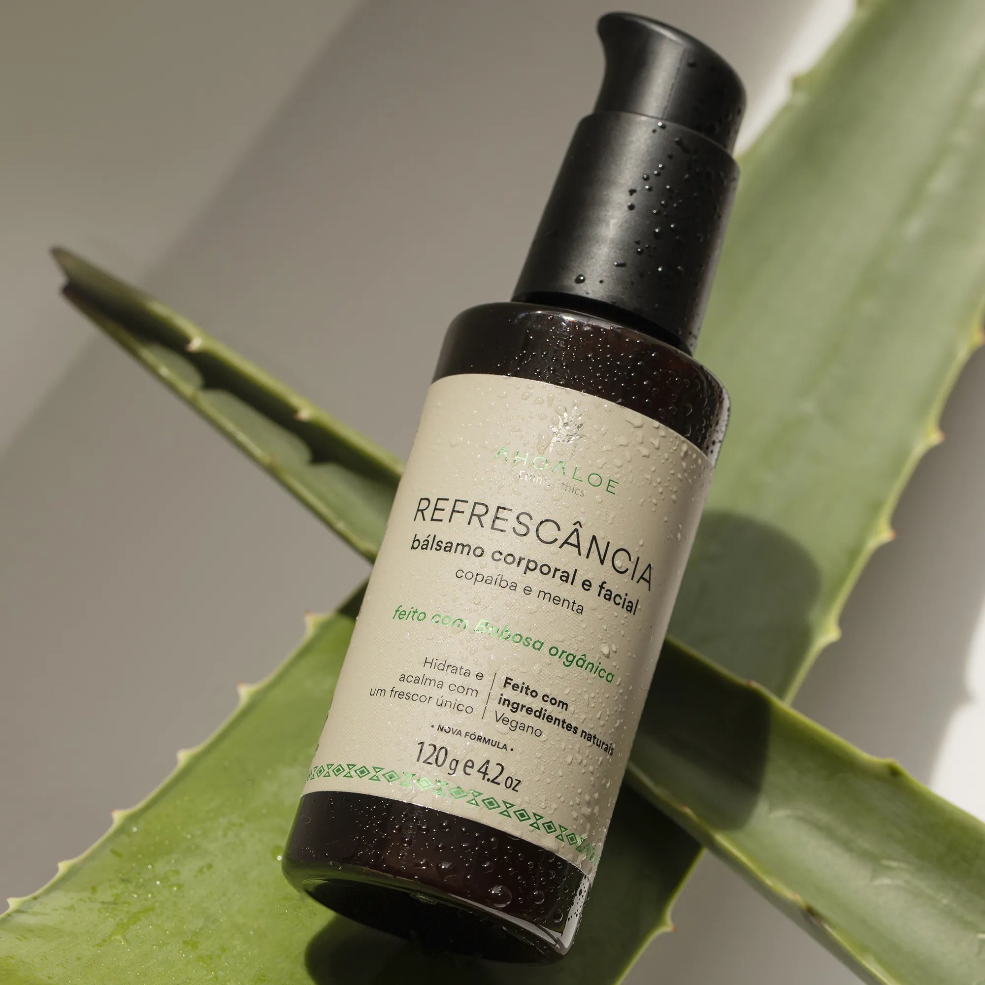 Bálsamo Corporal e Facial de Aloe Vera REFRESCÂNCIA 115ml - Copaíba e Menta - Imagem 7