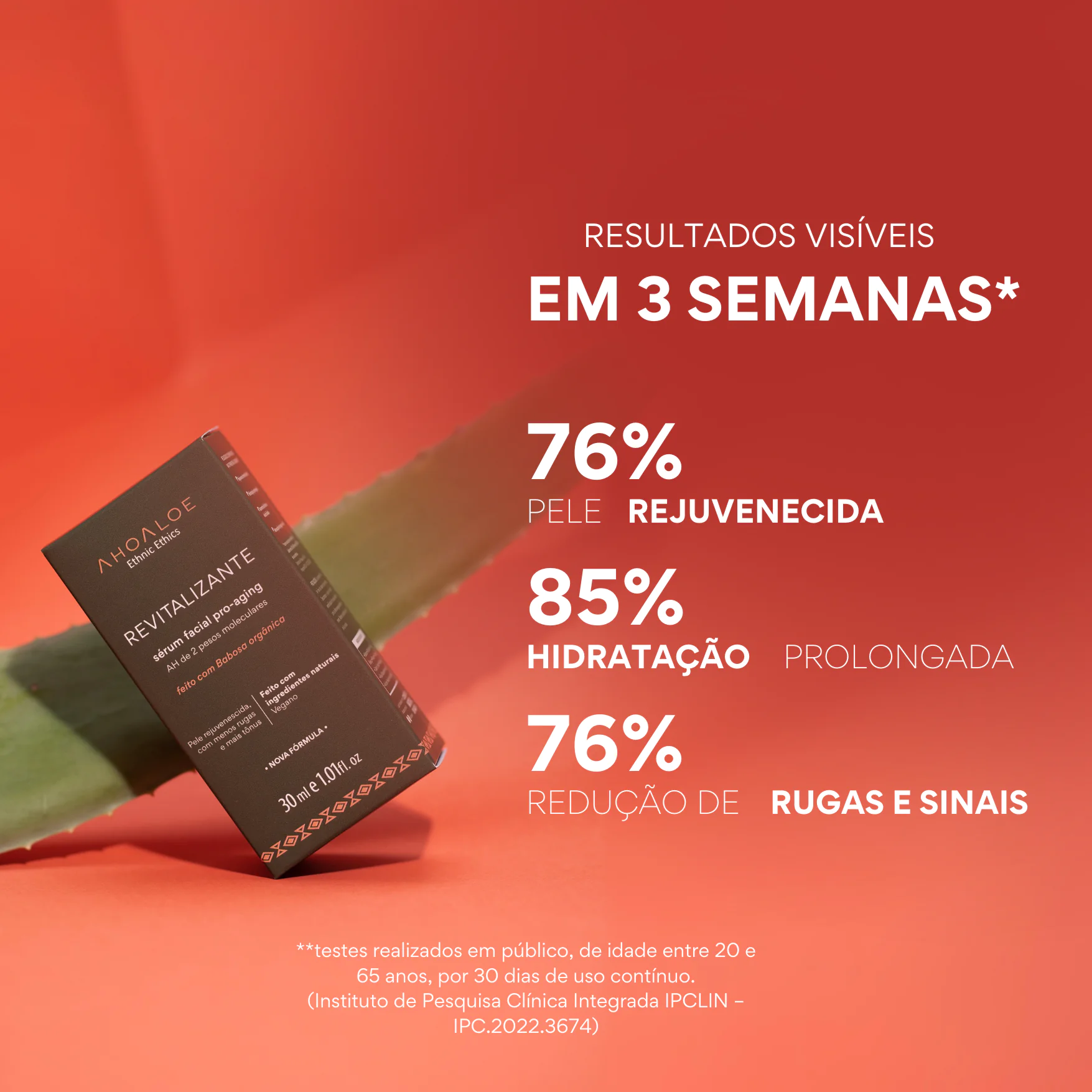 Sérum Facial Pro-aging com Aloe Vera REVITALIZANTE - 30ml - Ácido Hialurônico - Imagem 5