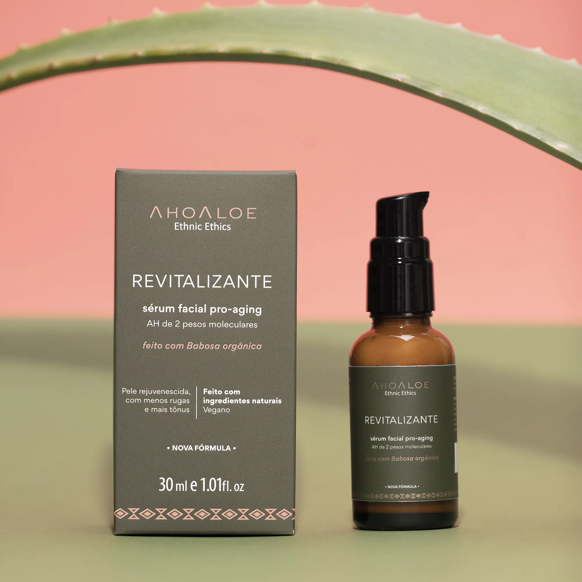 Sérum Facial Pro-aging com Aloe Vera REVITALIZANTE - 30ml - Ácido Hialurônico - Imagem 8