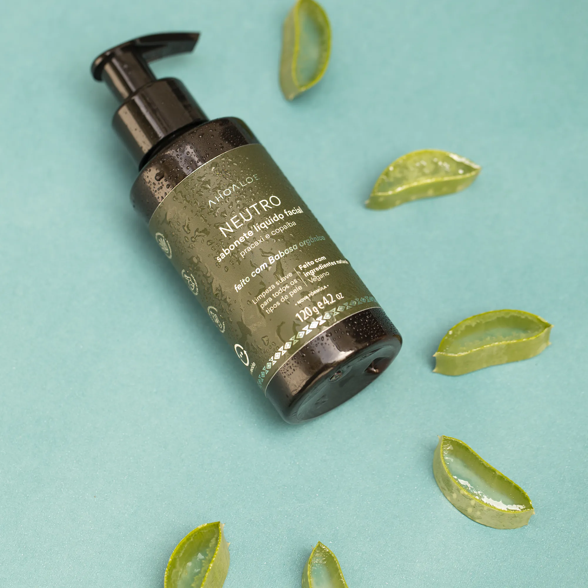 Sabonete Líquido Facial de Aloe Vera Neutro -115g - Pracaxi e Copaíba - Imagem 9