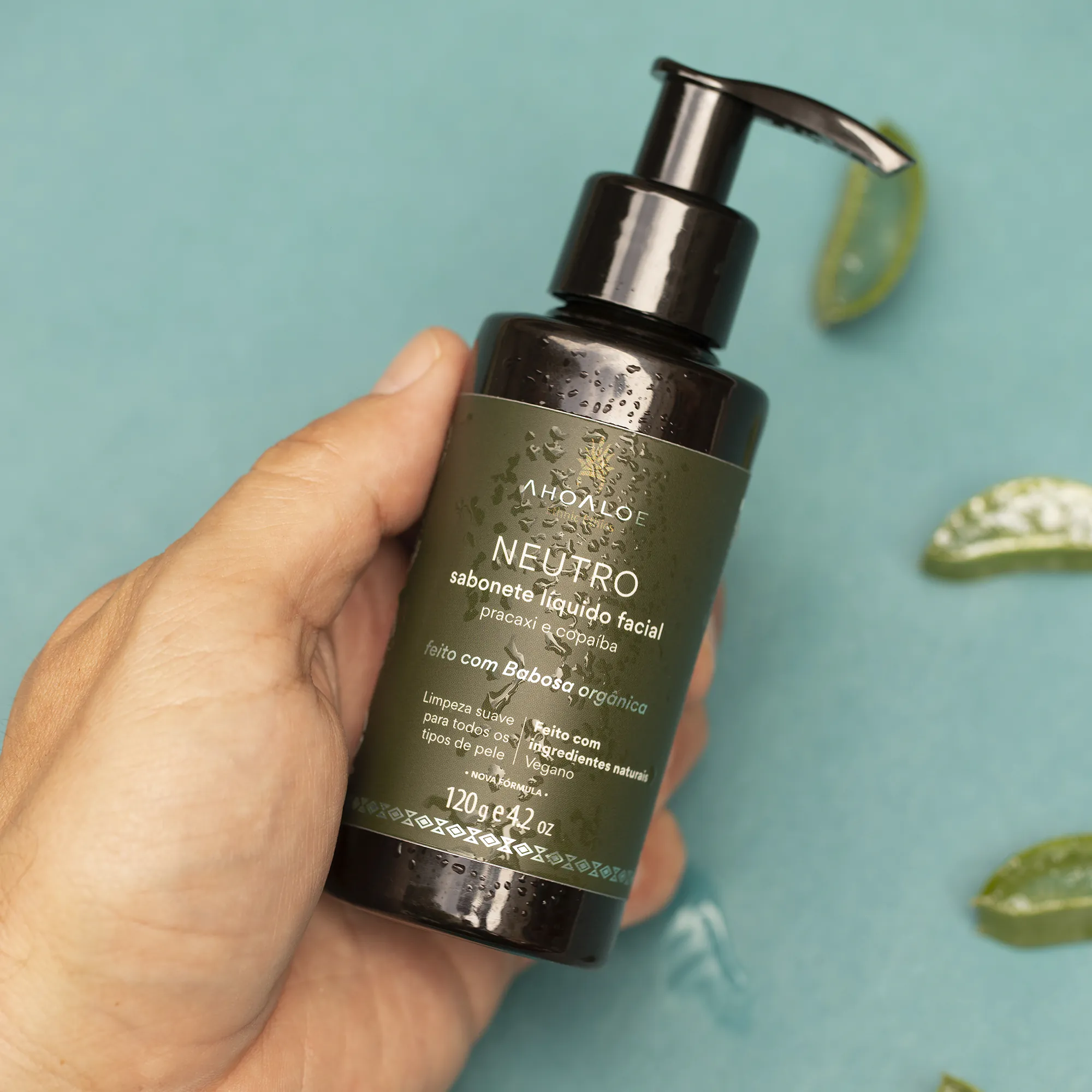 Sabonete Líquido Facial de Aloe Vera Neutro -115g - Pracaxi e Copaíba - Imagem 8