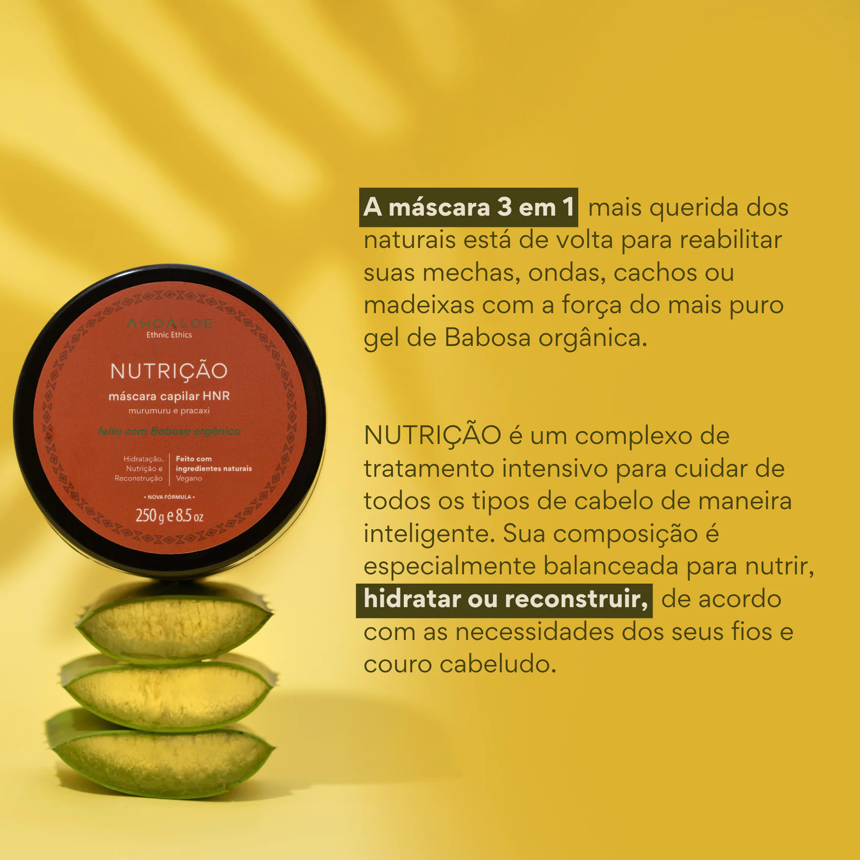 Máscara Capilar HNR Condicionante NUTRIÇÃO - Murumuru e Pracaxi - 250g - Imagem 2