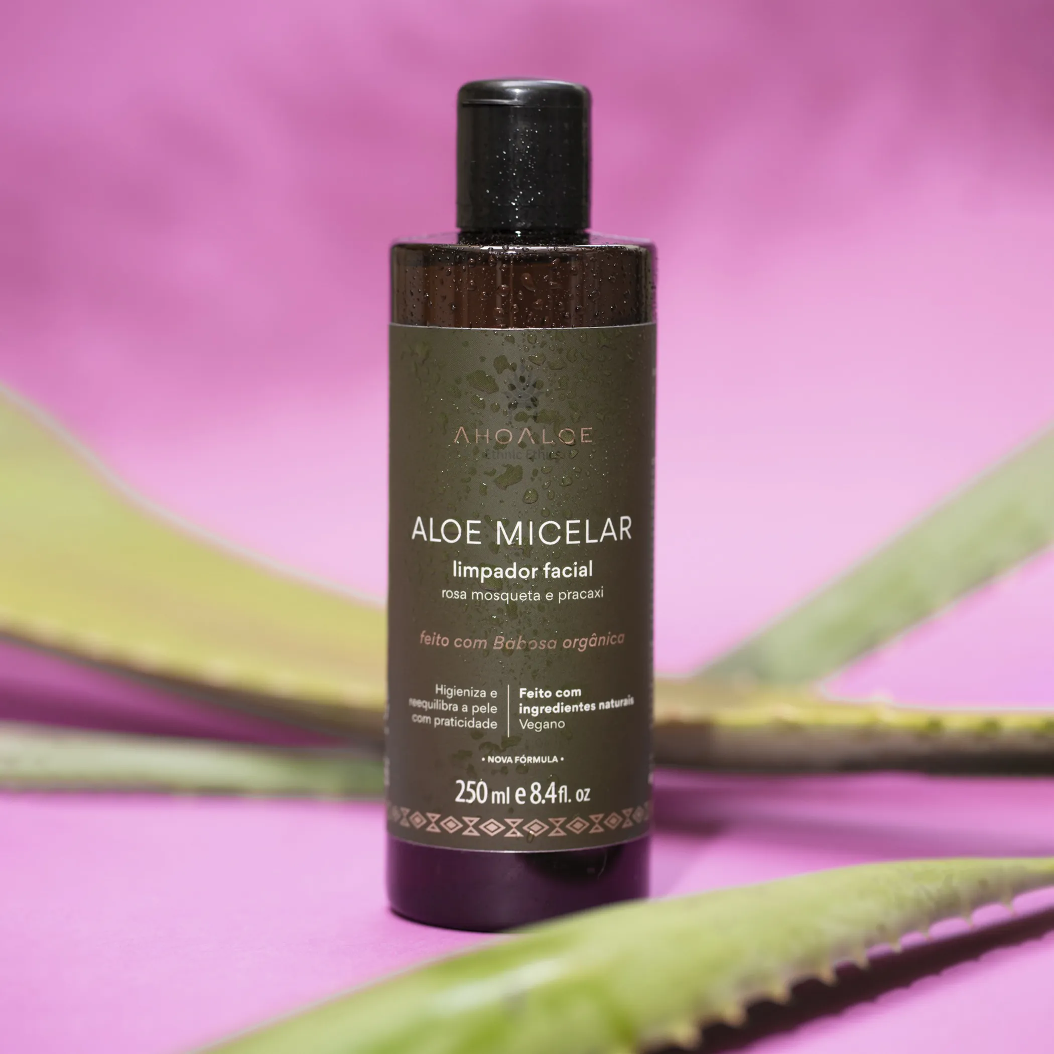 Limpador Facial de Aloe Vera Água Micelar - 250ml - Rosa Mosqueta e Pracaxi - Imagem 6