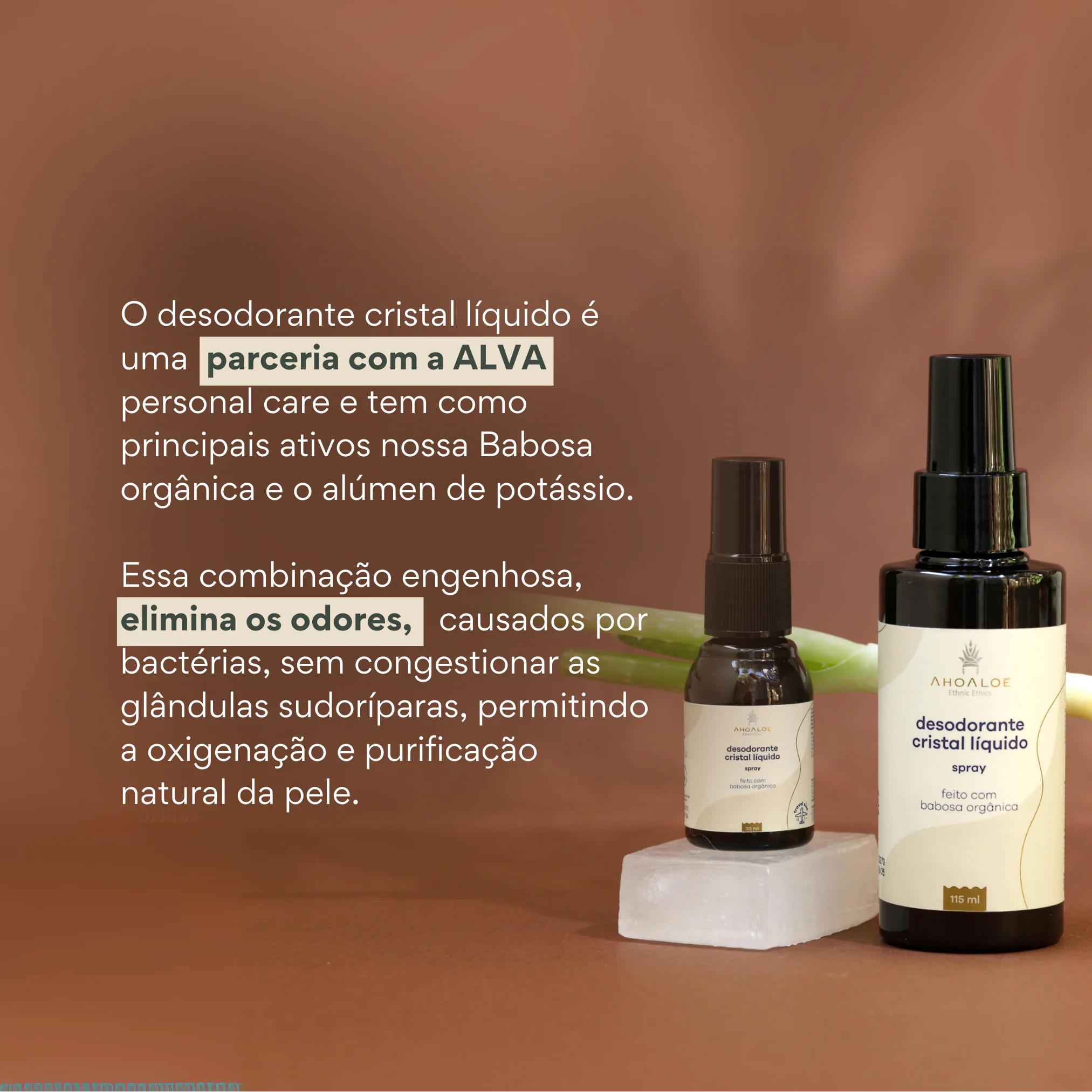 Desodorante Cristal Líquido - Alúmen de Potássio - 115ml - Imagem 2