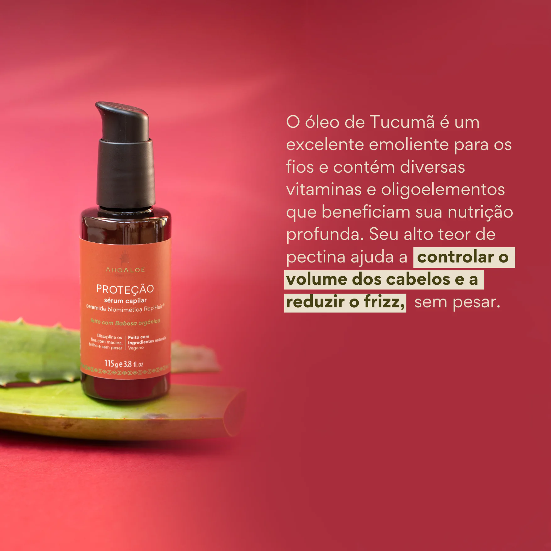 sérum capilar condicionante PROTEÇÃO - ceramida biomimética e tucumã - 115g - Imagem 4