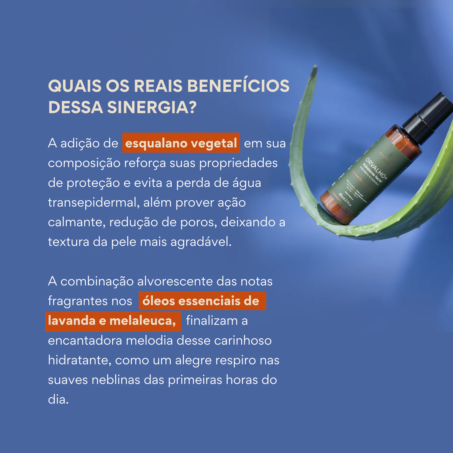 Hidratante facial todos os tipos de pele ORVALHO+ - Cupuaçu e Esqualano - 60ml - Imagem 4