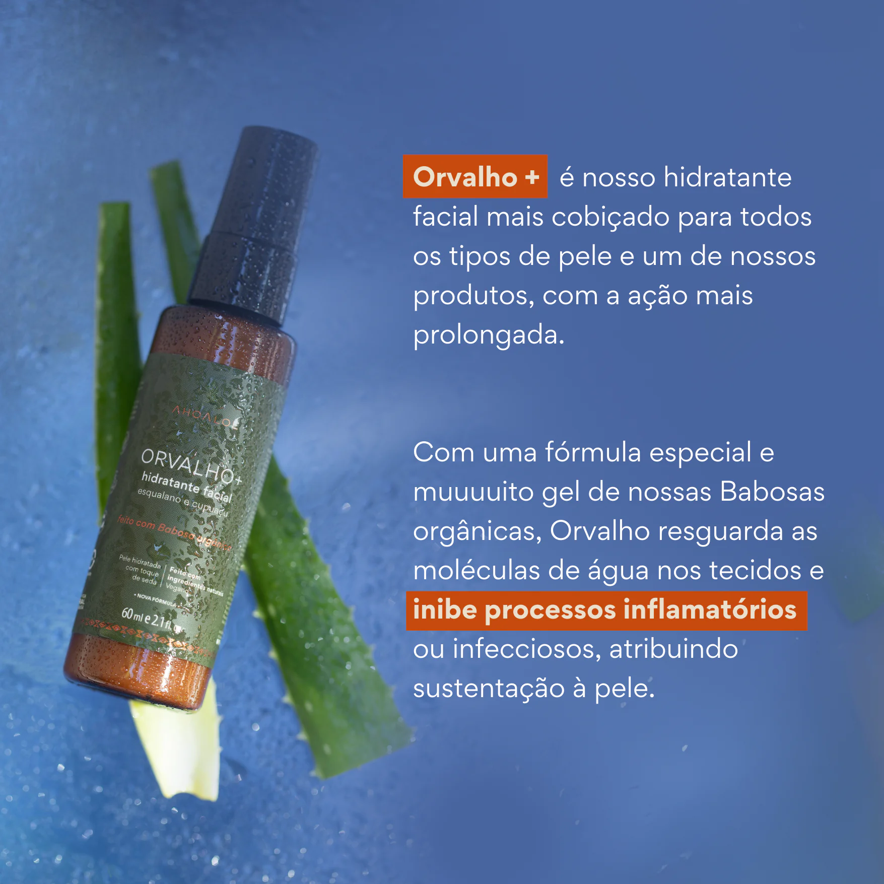 Hidratante facial todos os tipos de pele ORVALHO+ - Cupuaçu e Esqualano - 60ml - Imagem 2